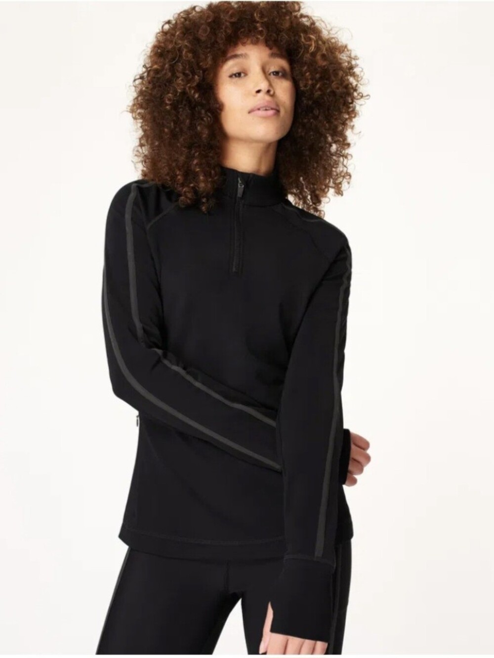Sweaty Betty Thermodynamic 1/4 Zip Running Top Zip Pockets Medium